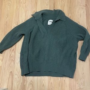 Aerie Knit Collared Sweater